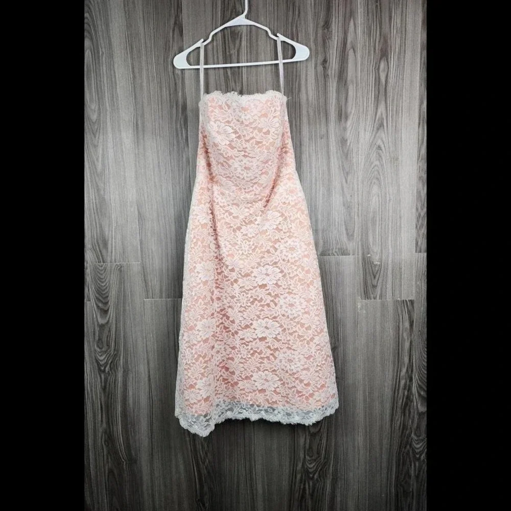 dessy lace bridesmaid dress Strapless Sequin Lace Trumpet Wedding Dress